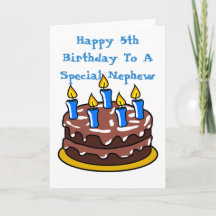Joyeux 5ème Anniversaire à un Neveu Spécial Gâteau