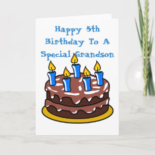 Carte Joyeux 5ème Anniversaire à un Petit-Fils Spécial G