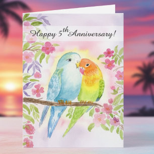 Carte Joyeux 5ème Anniversaire de Mariage