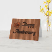 Carte Joyeux 5ème anniversaire de mariage (Fleur jaune)