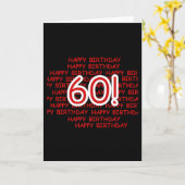 Carte Joyeux 60e anniversaire (Fleur jaune)