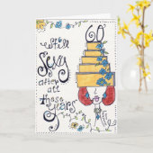 Carte Joyeux 60e anniversaire (Fleur jaune)