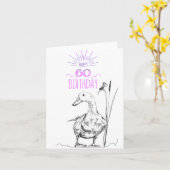 Carte Joyeux 60e anniversaire (Fleur jaune)