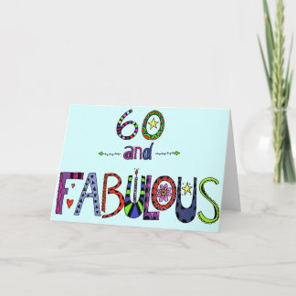 Carte Joyeux 60e anniversaire - Ballons d'anniversaire