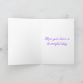 Carte Joyeux 60e Anniversaire fleur pourpre (Intérieur)