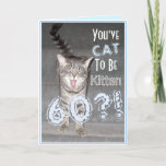 Carte Joyeux 60e anniversaire Funny Chat<br><div class="desc">Amusez-vous un anniversaire avec cette carte de chat mignonne et drôle. modifier l'âge pour répondre à vos besoins. Carte parfaite pour les amoureux de les chats.</div>
