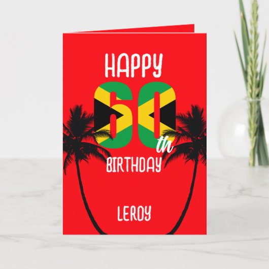 Carte Joyeux 60e anniversaire Jamaïcain (Devant)