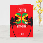 Carte Joyeux 60e anniversaire Jamaïcain (Fleur jaune)
