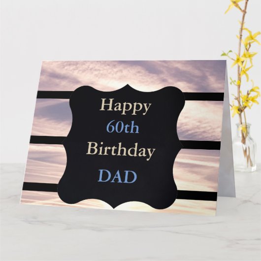 Carte Joyeux 60e anniversaire papa (Fleur jaune)