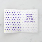 Carte Joyeux 60e anniversaire violet ballons et points (Intérieur)