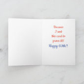 Carte Joyeux 60ème anniversaire (Intérieur)