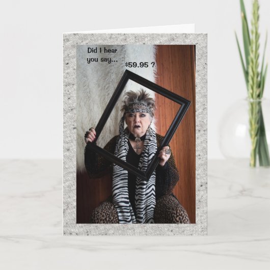 Carte Joyeux 60ème anniversaire avec une tournure humori (Devant)