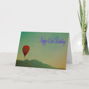 Carte Joyeux 62e anniversaire Hot Air Balloon