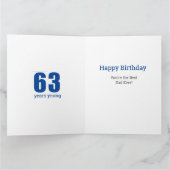 Carte Joyeux 63e anniversaire papa 63 Numéro Photo Colla (Intérieur)
