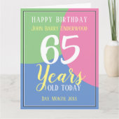 Carte Joyeux 65e Anniversaire (Devant)