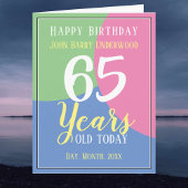 Carte Joyeux 65e Anniversaire