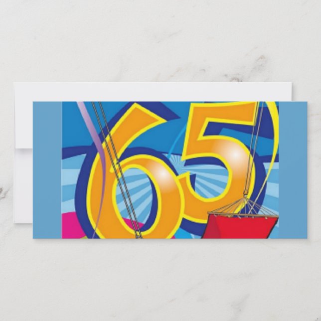 Carte Joyeux 65e anniversaire (Devant)
