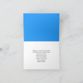 Carte Joyeux 65e anniversaire Fleurs d'aster bleu (Intérieur)