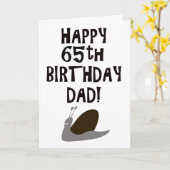 Carte Joyeux 65e anniversaire papa (Fleur jaune)