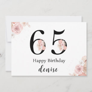 Carte Joyeux 65e anniversaire personnalisé