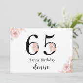 Carte Joyeux 65e anniversaire personnalisé (Debout devant)