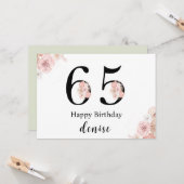 Carte Joyeux 65e anniversaire personnalisé (Devant/Arrière en situation)