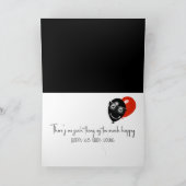 Carte Joyeux 65ème anniversaire en noir avec ballons (Intérieur)