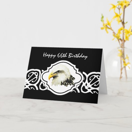 Carte Joyeux 66e anniversaire Tough Anignon Anignon Anni (Fleur jaune)