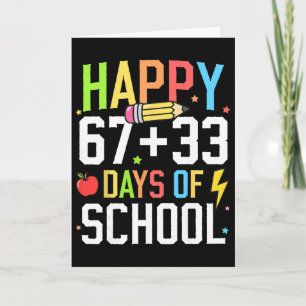 Carte Joyeux 67 33 Jours D'école 100ème Jour D'école Enf
