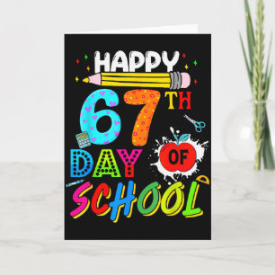 Carte Joyeux 67 Jours D'école 67ème Jour Plus Intelligen