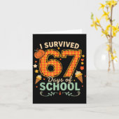 Carte Joyeux 67e jour d'école drôle de professeur d'Acti (Fleur jaune)