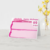 Carte Joyeux 69e anniversaire (Fleur jaune)