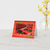 Carte Joyeux 69e Anniversaire Roulette (Fleur jaune)