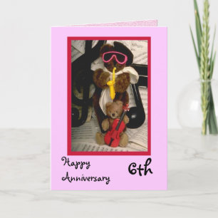 Carte Joyeux 6ème Anniversaire, Personnalisable