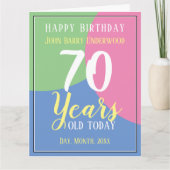 Carte Joyeux 70e anniversaire (Devant)