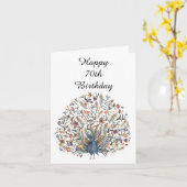 Carte Joyeux 70e anniversaire (Fleur jaune)