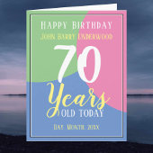 Carte Joyeux 70e anniversaire