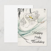 Carte Joyeux 70e anniversaire. (Devant / Derrière)