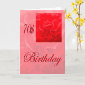 Carte Joyeux 70e anniversaire Dianthus Flower rouge (Fleur jaune)