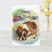 Carte Joyeux 70e anniversaire Obtenez un Humour excité C (Fleur jaune)