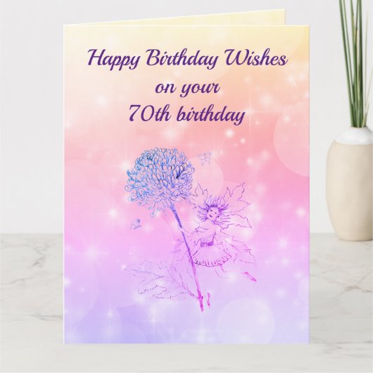 Carte Joyeux 70e anniversaire Salutation (Devant)