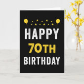 Carte Joyeux 70e anniversaire Septuagénaire Célébration (Fleur jaune)