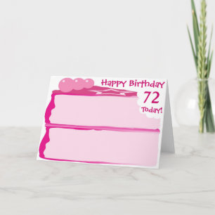 Carte Joyeux 72e anniversaire