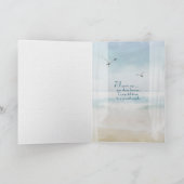 Carte Joyeux 73e anniversaire de plage ouverte fenêtre (Intérieur)