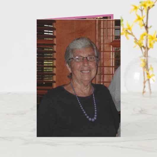 Carte Joyeux 75e anniversaire (Fleur jaune)