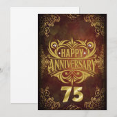 Carte Joyeux 75e Anniversaire (Devant / Derrière)