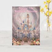 Carte Joyeux 7e anniversaire (Fleur jaune)