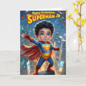 Carte Joyeux 7e anniversaire (Fleur jaune)