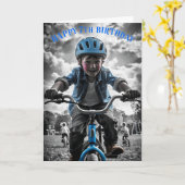 Carte Joyeux 7e anniversaire (Fleur jaune)