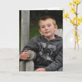 Carte Joyeux 7e anniversaire (Fleur jaune)